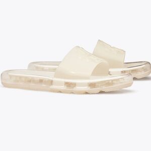 Tory Burch New Ivory Bubble Jelly Pool Slide Size 9 BRAND NEW!